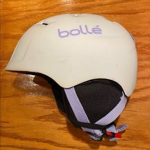 Girls / Kids White Bolle Purple Ski Helmet - size XS
